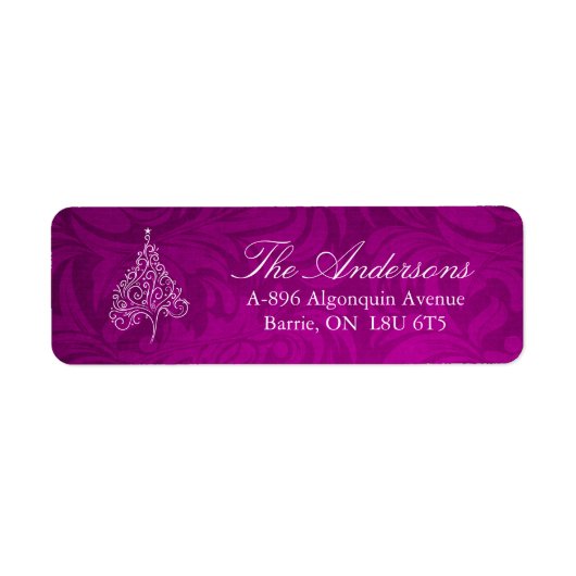 Classy Kerstboom Adresetiketten Etiket (Voorkant)