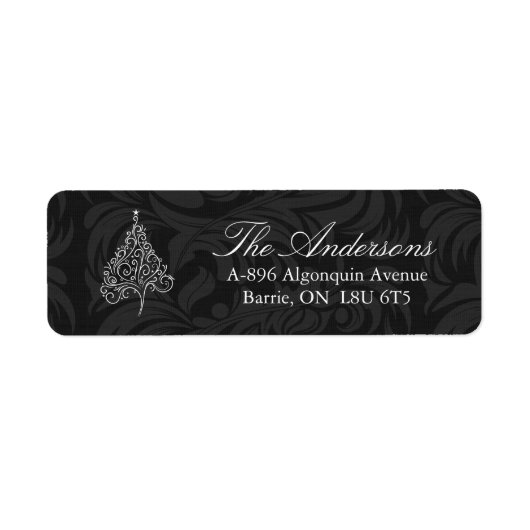Classy Kerstboom Adresetiketten Etiket (Voorkant)