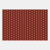Classy kerstboom Red Gold Holiday Inpakpapier Vel (Voorkant)