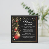 Classy-kerstfeestuitnodiging Kaart (Staand voorkant)