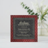 Classy-kerstfeestuitnodiging Kaart (Staand voorkant)