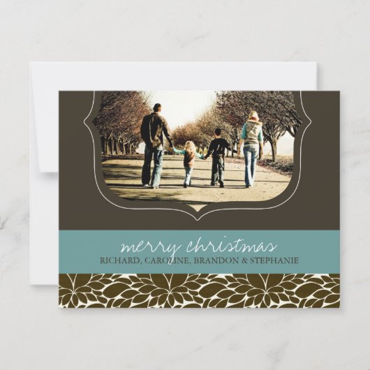 Classy-kerstfotokaart Feestdagenkaart (Voorkant)