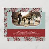 Classy-kerstfotokaart Feestdagenkaart (Voorkant / Achterkant)