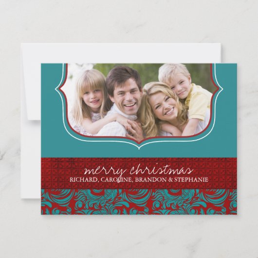 Classy-kerstfotokaart Feestdagenkaart (Voorkant)