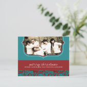 Classy-kerstfotokaart Feestdagenkaart (Staand voorkant)