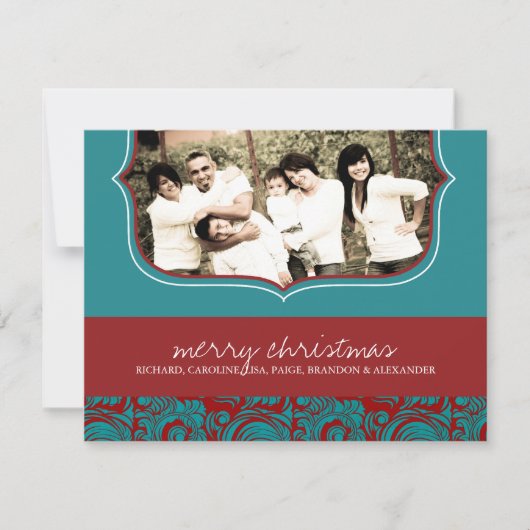 Classy-kerstfotokaart Feestdagenkaart (Voorkant)