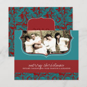 Classy-kerstfotokaart Feestdagenkaart (Voorkant / Achterkant)