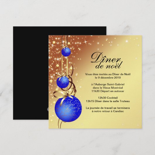 Classy-kerstkaartuitnodiging Kaart (Voorkant / Achterkant)