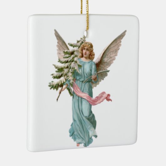 Classy kerstkeramisch Ornament White Angel (Rechts)