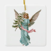Classy kerstkeramisch Ornament White Angel (Voorkant)