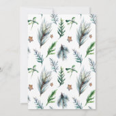 Classy Kerstmis met uitnodiging voor feestdag (Achterkant)