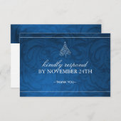 Classy kerstparty uitnodiging RSVP (Voorkant / Achterkant)