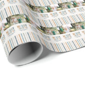 Classy kleurful foto moderne kersttijdverpakking cadeaupapier (Rol Hoek)