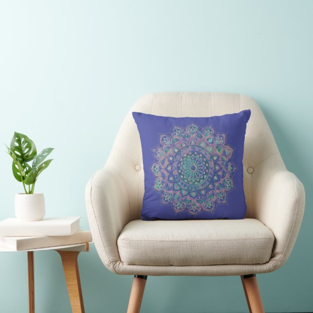 Classy kleurrijk Mandala India Style 3 Kussen (Stoel)