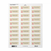 Classy kroonluchter retour adres label (fuchsia) (Full Sheet)