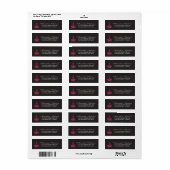 Classy kroonluchter retour adres label (fuchsia) (Full Sheet)