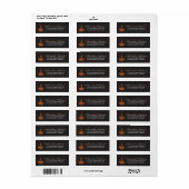 Classy kroonluchter retouradres label (sinaasappel (Full Sheet)