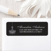 Classy kroonluchter retouradres Label (zilver) (Insitu)