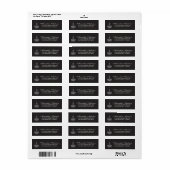 Classy kroonluchter retouradres Label (zilver) (Full Sheet)