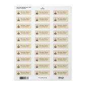 Classy Kroonluchter Retouradreslabel (zwart) Etiket (Full Sheet)