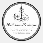 Classy Kroonluchter Sticker Zwart/Grijs (Voorkant)