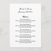 Classy kustthema bruiloft menu sjabloon (Voorkant)