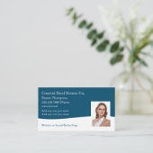 Classy kustvastgoed fotosjabloon visitekaartje (Staand voorkant)