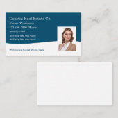 Classy kustvastgoed fotosjabloon visitekaartje (Voorkant / Achterkant)