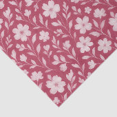 Classy laat bloemenkunstpatroon op donkerroze tissuepapier (Detail)