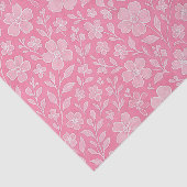 Classy laat bloemenkunstpatroon op heet roze tissuepapier (Detail)