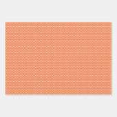 Classy laat bloemenkunstpatroon op koraal Sinaasap Inpakpapier Vel (Voorkant 3)