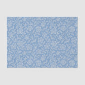 Classy laat bloemenkunstpatroon op lichtblauw tissuepapier (Voorkant)