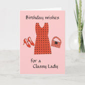 Classy Lady Birthday Kaart (Voorkant)