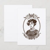 Classy Lady  kaart of uitnodiging (Voorkant / Achterkant)