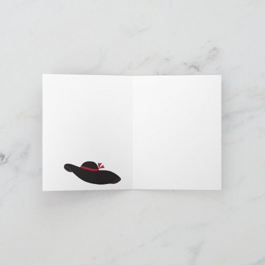 Classy Lady rode jurk briefkaart (Binnen)