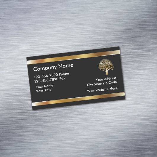 Classy Landscaping Tree Design Magnetisch Visitekaartje (Voorbeeld)