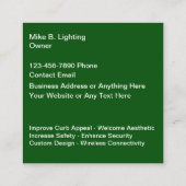 Classy landschapsverlichting vierkante visitekaartje (Achterkant)