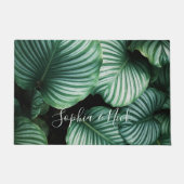 Classy Large Leaf Design, Jouw naam of tekst Deurmat (Voorkant)