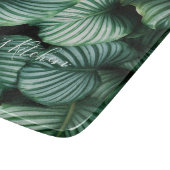 Classy Large Leaf Design, Jouw naam of tekst Snijplank (Hoek)