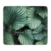 Classy Large Leaf Design, Jouw naam of tekst Snijplank (Voorkant)