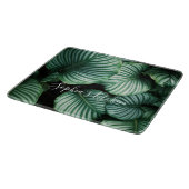 Classy Large Leaf Design, Jouw naam of tekst Snijplank (Hoek)