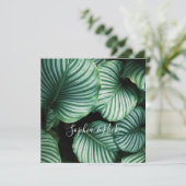 Classy Large Leaf Design, naam (namen), bericht (Staand voorkant)