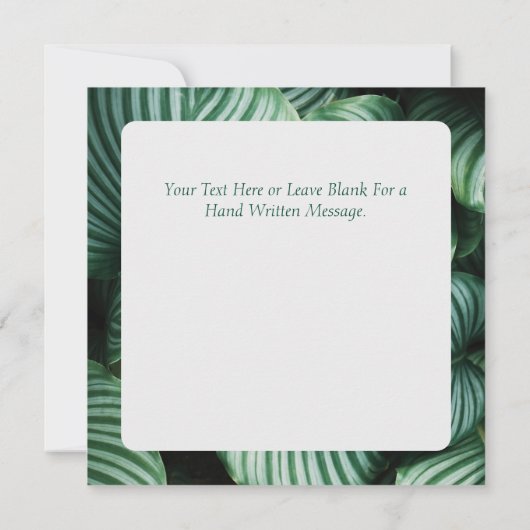 Classy Large Leaf Design, naam (namen), bericht (Achterkant)