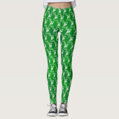 Classy Lassie Green Shamrock St. Patricks Day Leggings (Voorkant)