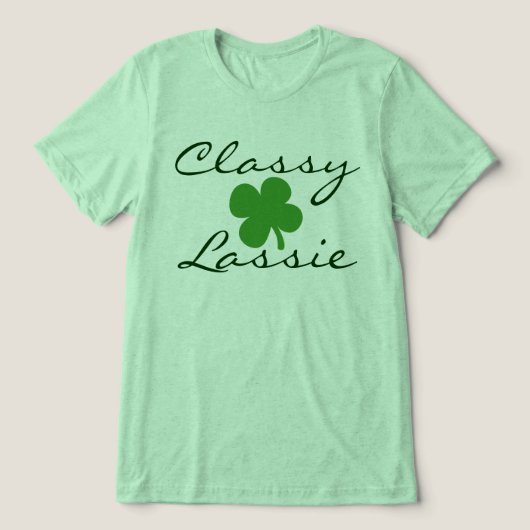 Classy Lassie Vrouwen St. Patrick's Day Tri-Blend Shirt (Design voorkant)