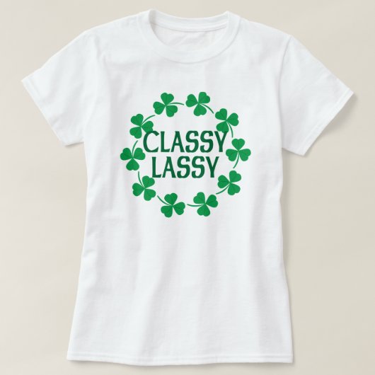 Classy Lassy Shamrocks T-shirt (Design voorkant)