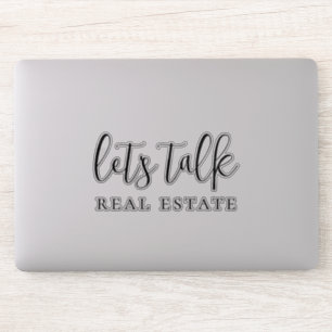 Classy Laten we praten onroerend goed promotioneel Sticker