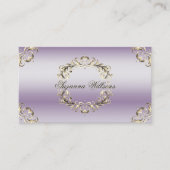 Classy Lavendel Gold  elegantie en Fancy Visitekaartje (Voorkant)