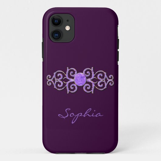 Classy Lavender Crystal Kijk I Phone 5 Hoesje (Achterkant)