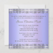Classy Lavender en Silver Invite Kaart (Achterkant)